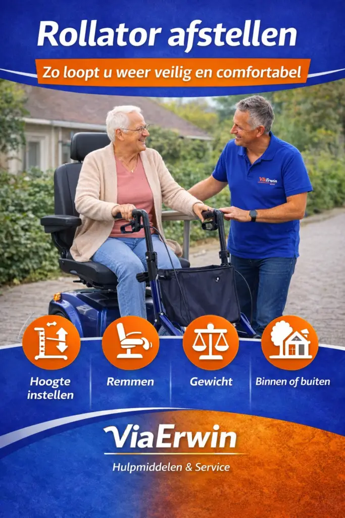 Rollator afstellen – Zo loopt u weer veilig en comfortabel